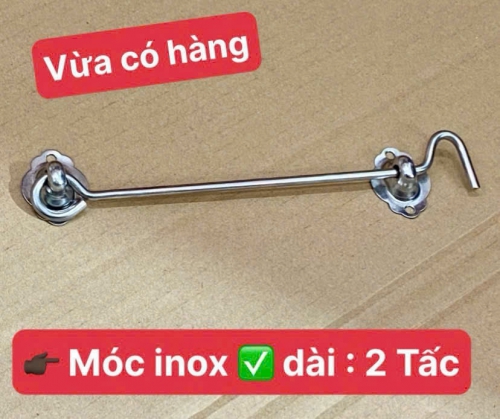 Móc inox dài 2 tấc